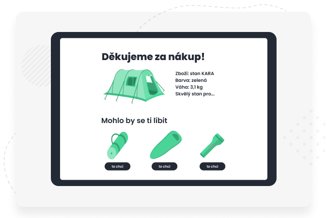 Cross-sell modul komunikační platformy Targito pro váš e-shop.